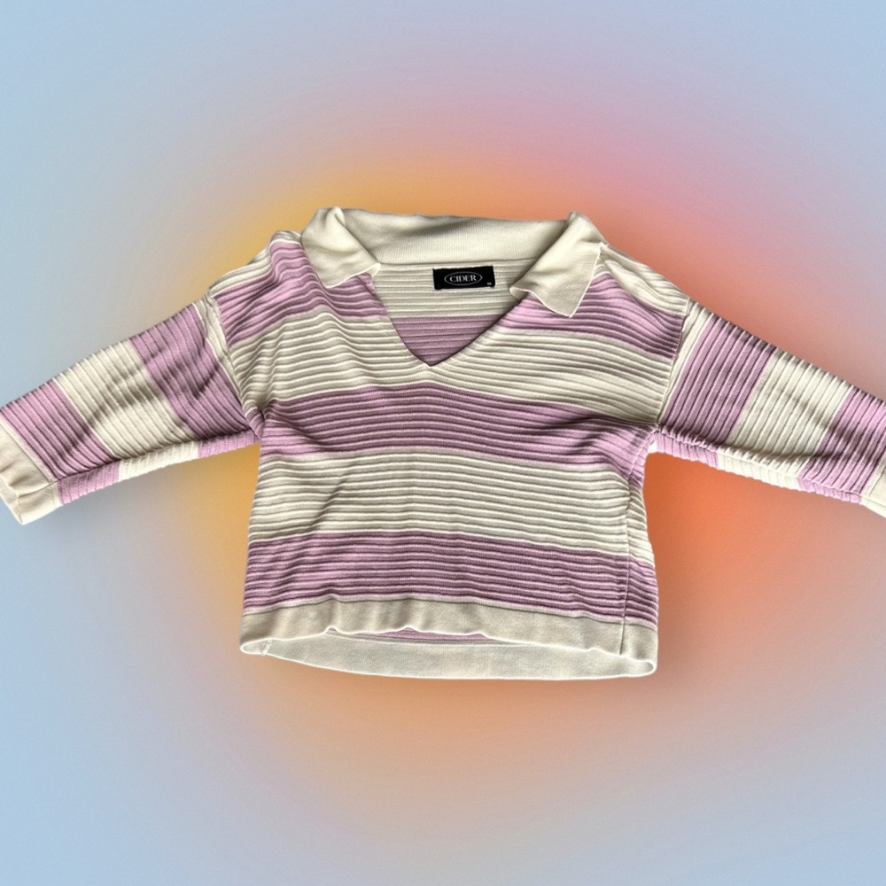 Cider collared crop top